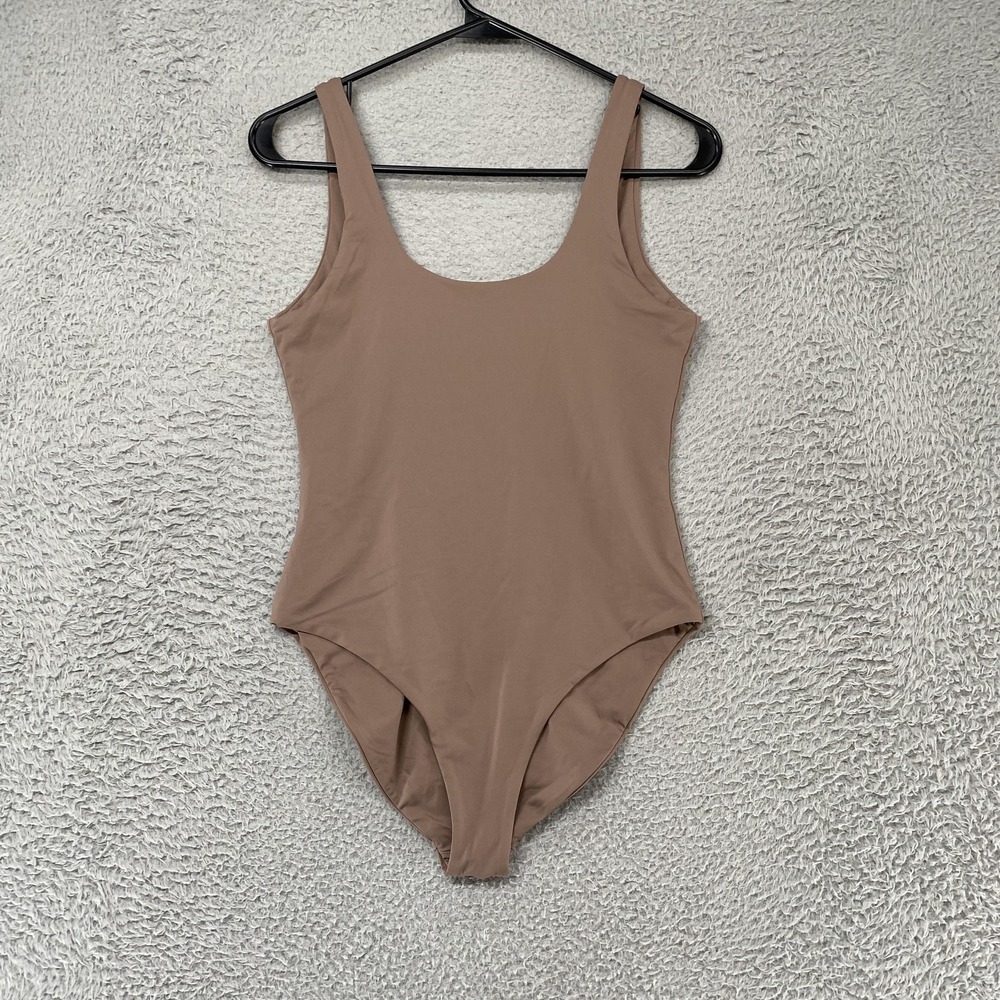 Girlfriend Collective Bodysuit Womens Medium Brown One Piece Minimmalist Capsule